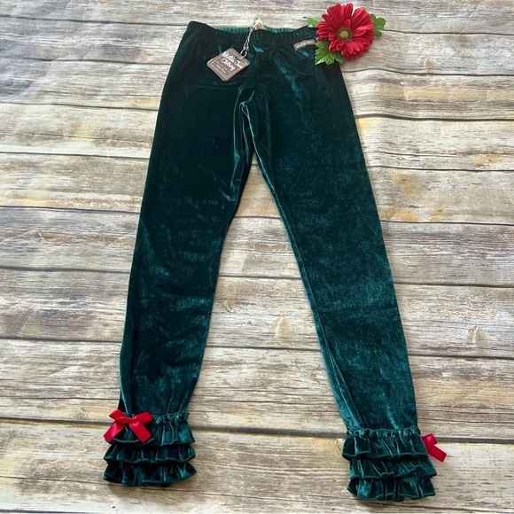 🍎NWT MATILDA JANE TINSEL RUFFLE LEGGINS - Picture 6 of 10